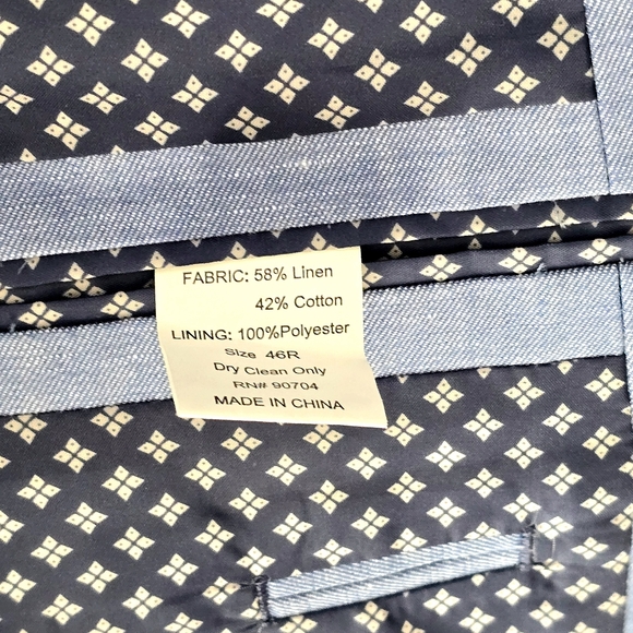 Allen Flusser Light Blue 2 Button Blazer - Picture 9 of 12